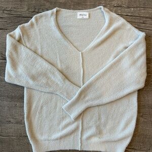 Wilfred Women's Soft Blue V-Neck Sweater